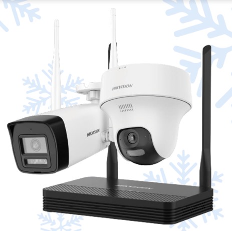 Kit videovigilancia WiFi Hikvision NVR + 2 cám.